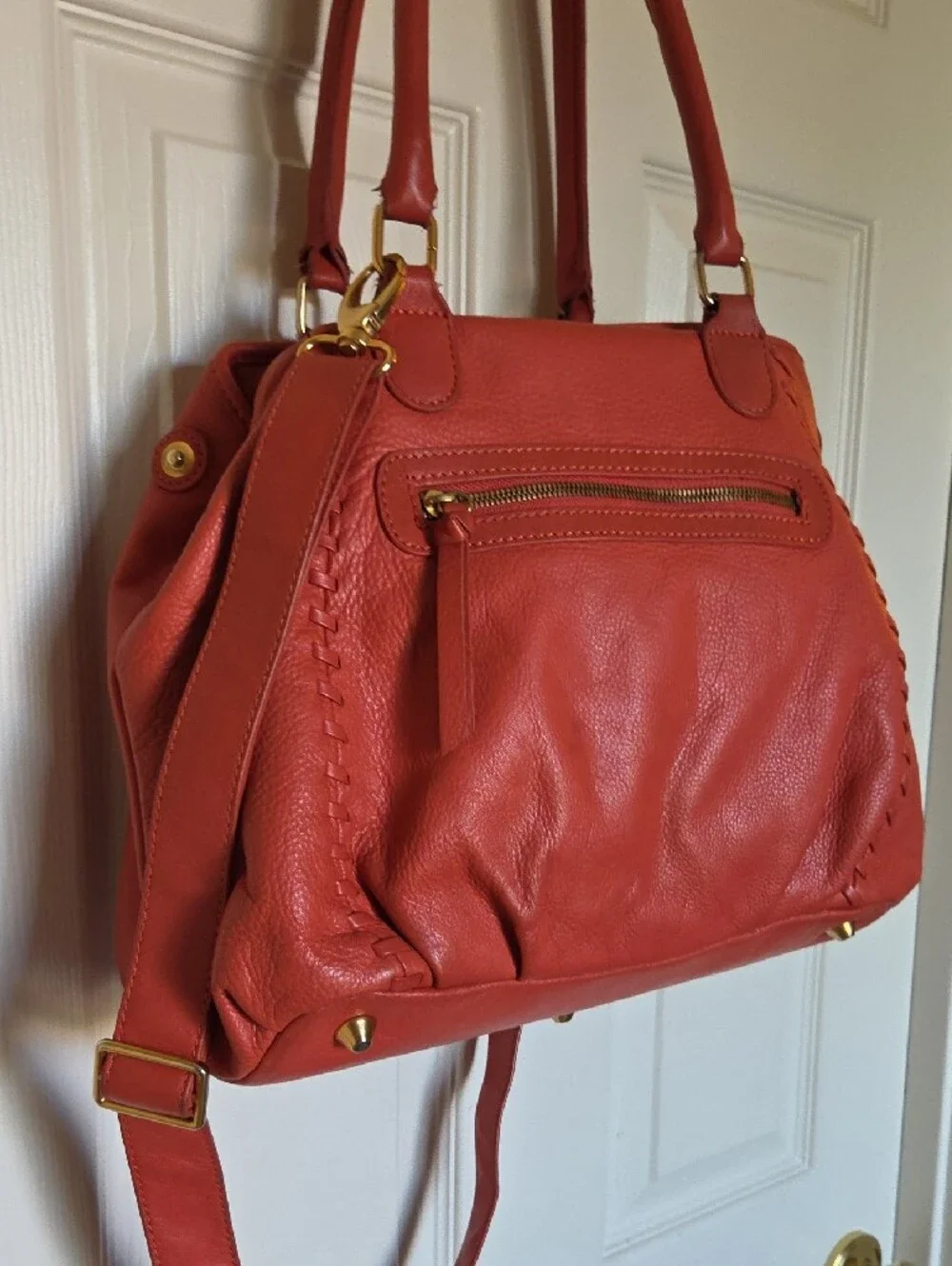 Isabella Fiore Satchel Shoulder Bag with Floral Tassel Applique